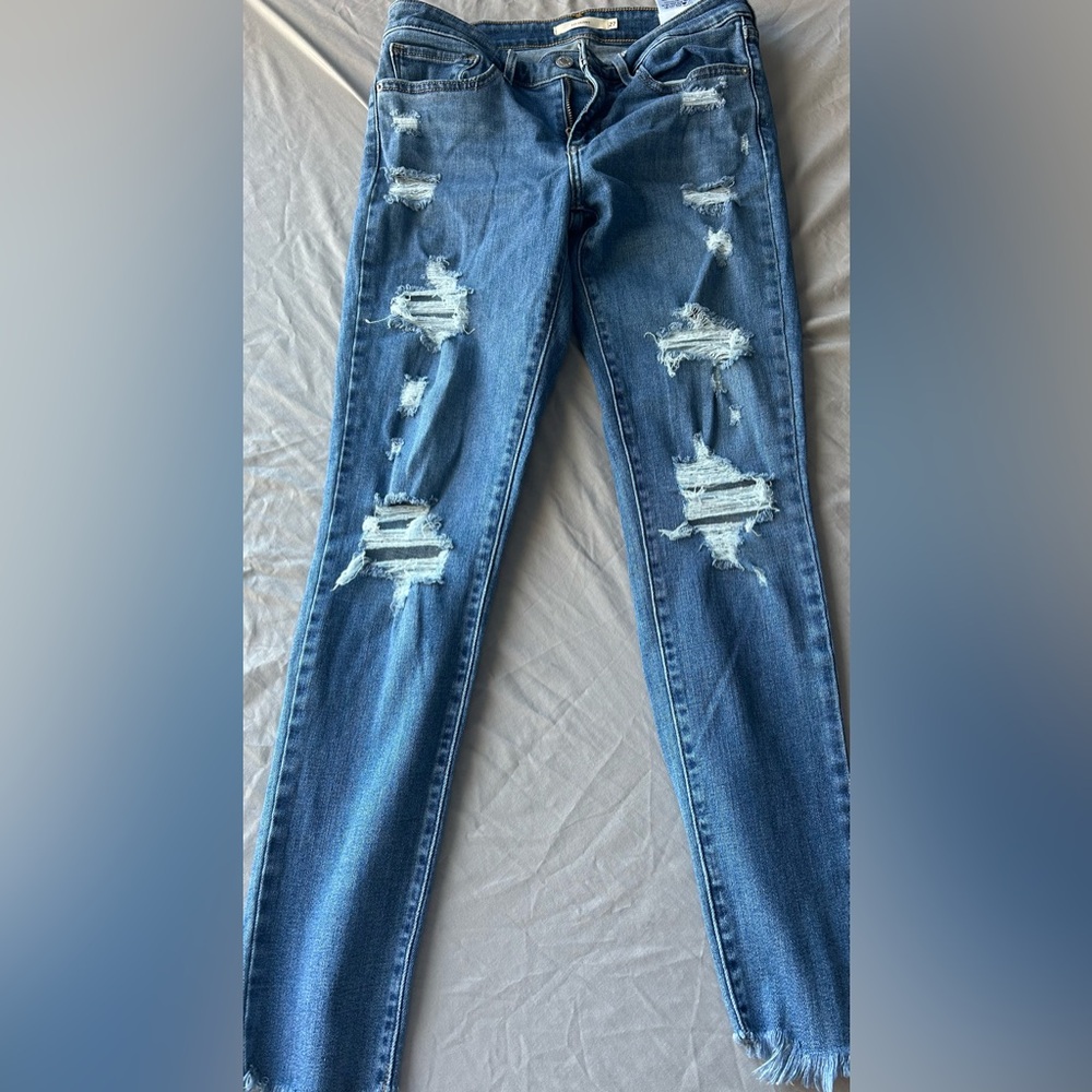 Distressed Blue Women's Jeans from Levi